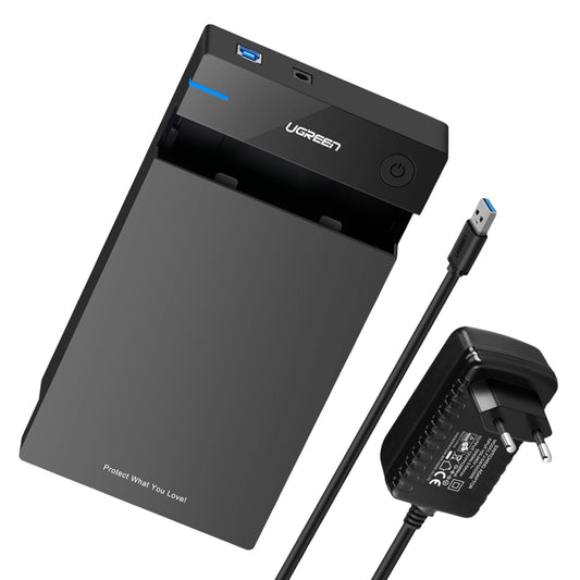 UGREEN 3.5" SATA Hard Drive USB 3.0 Enclosure 5Gbps - Black - Stellar Technologies