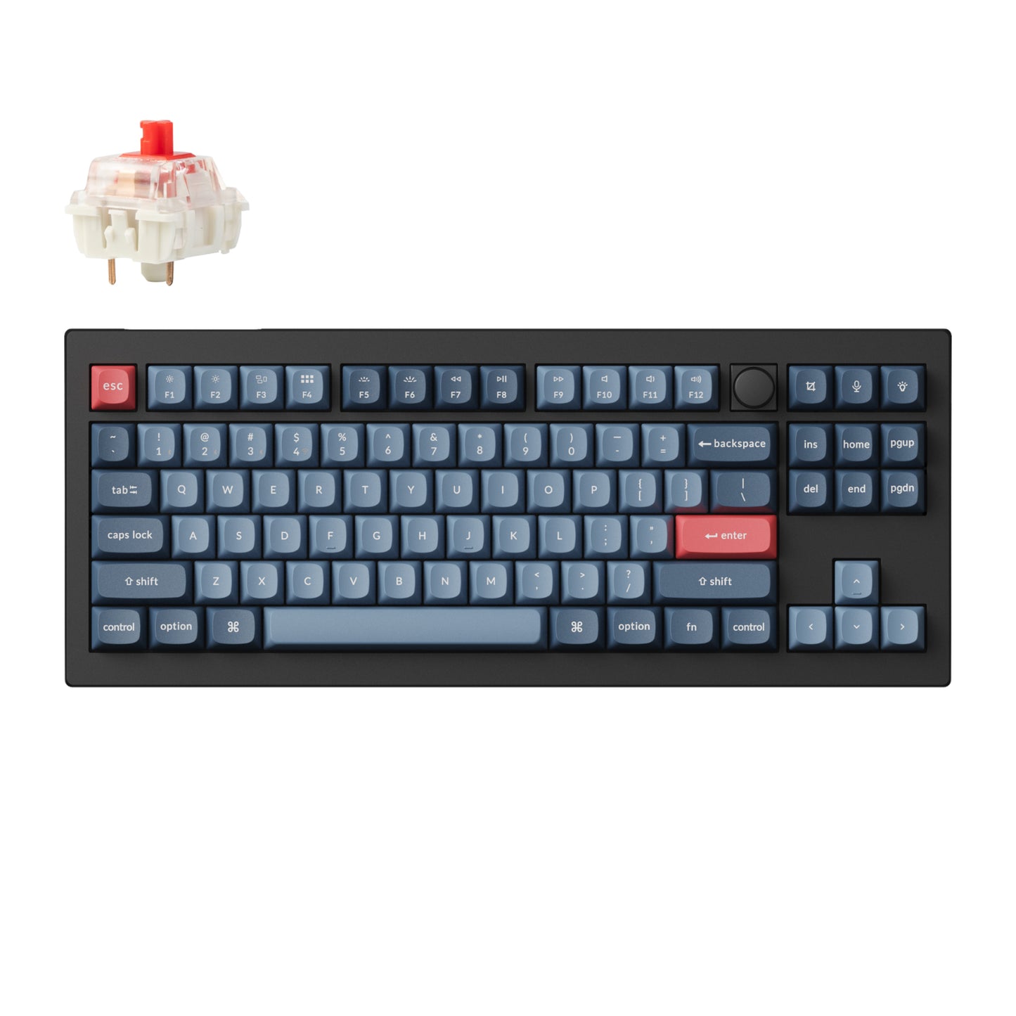Keychron V3 Max 80% Wireless Mechanical Keyboard (Red Switch) - Carbon Black - Stellar Technologies