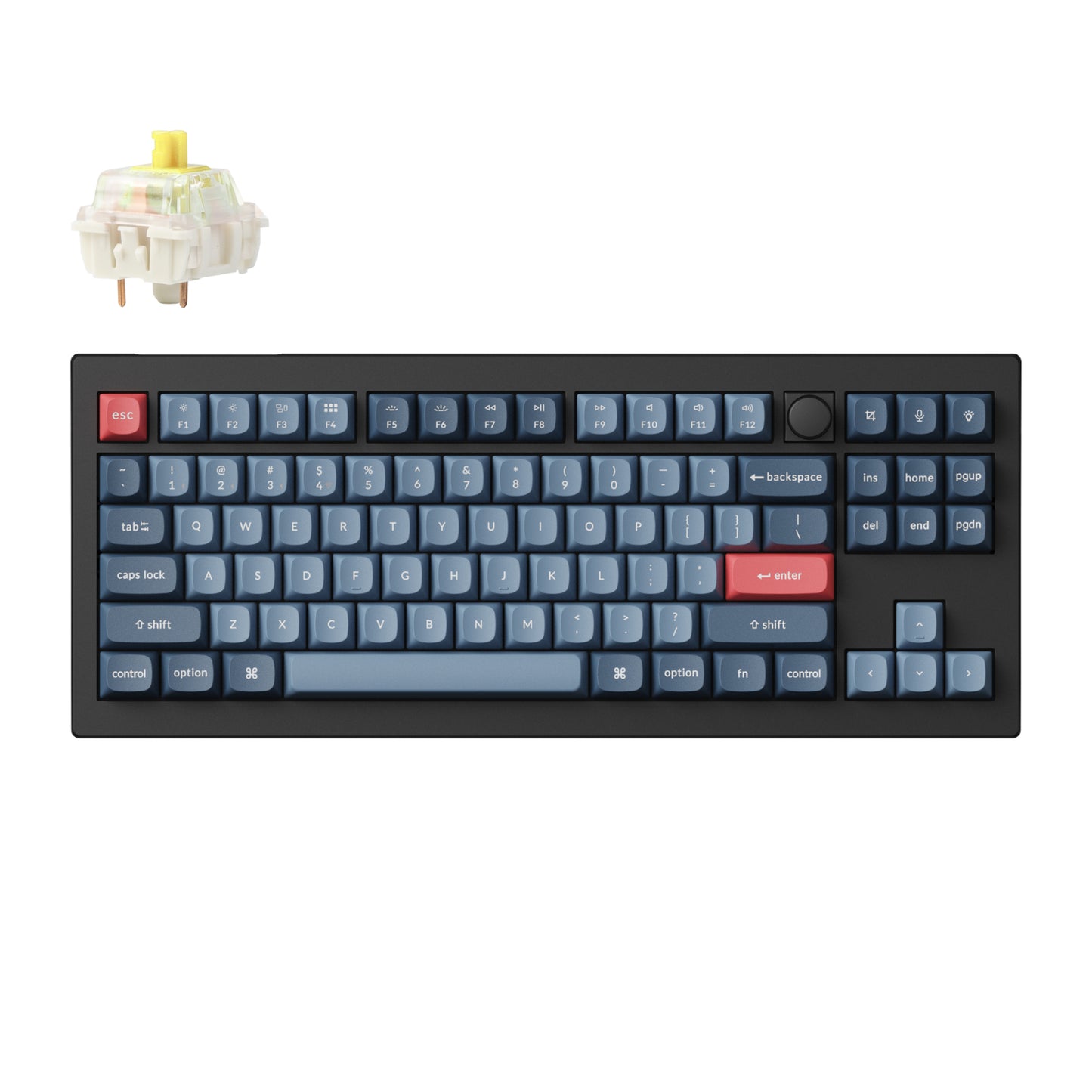 Keychron V3 Max 80% Wireless Mechanical Keyboard (Banana Switch) - Carbon Black - Stellar Technologies