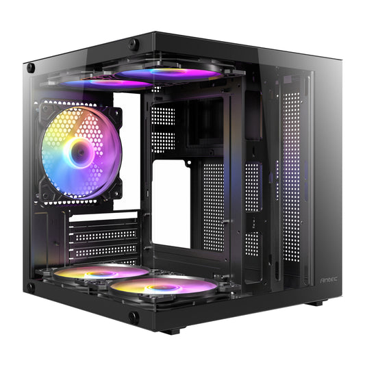 Antec VCX10M ARGB Micro-ATX / ITX Mini-Tower Gaming Chassis - Black
