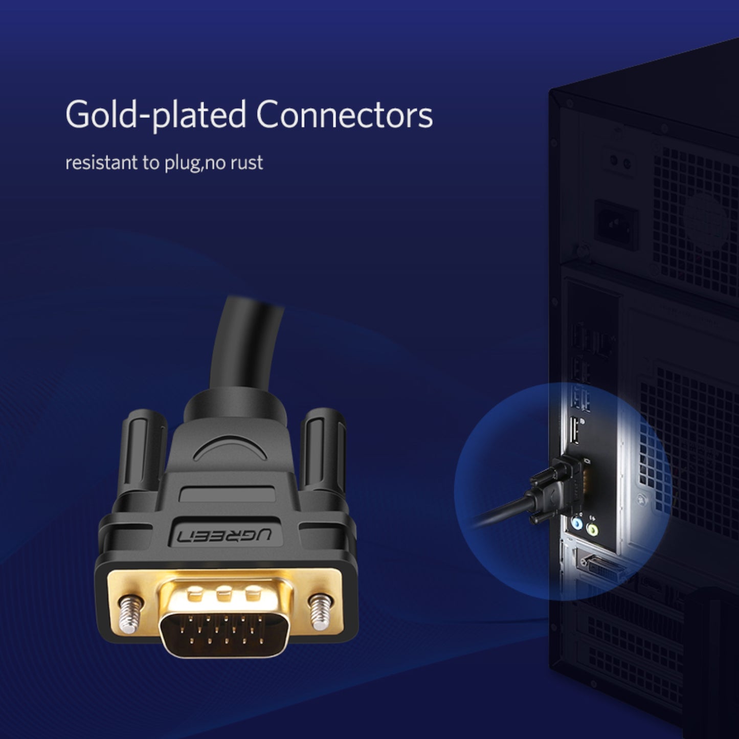 UGREEN VG101 VGA Male to Male Cable 3M - Stellar Technologies