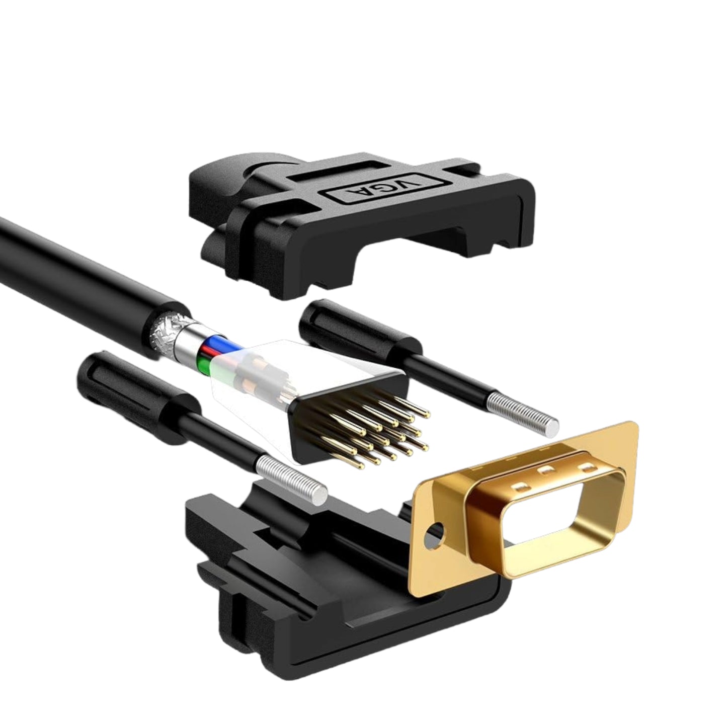 UGREEN VGA Male to Male Cable 5m 1080p -Black - Stellar Technologies