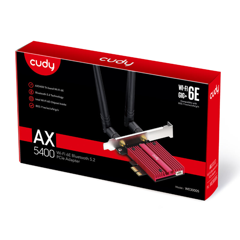 Cudy AX5400 WiFi 6E PCI Express Adapter - Stellar Technologies