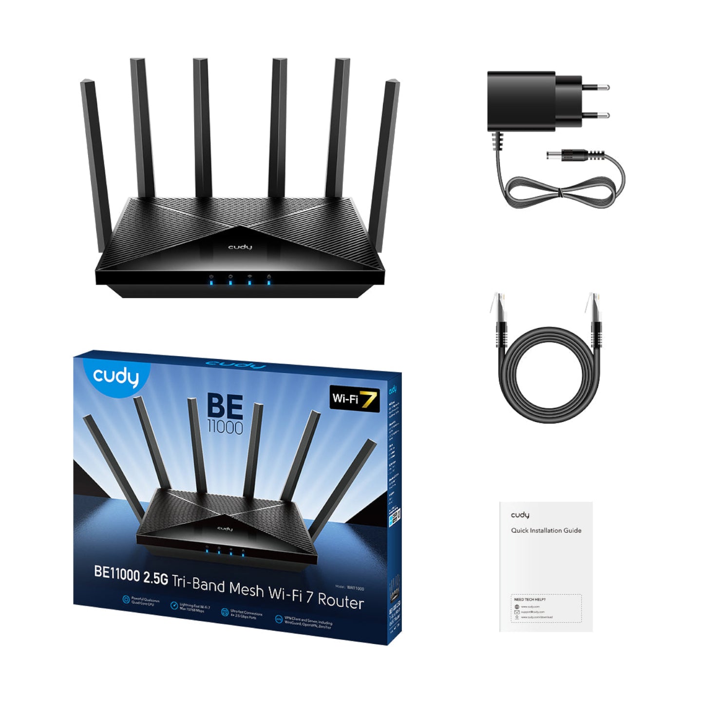 Cudy BE11000 Wi-Fi7 Gigabit Mesh Router - Stellar Technologies