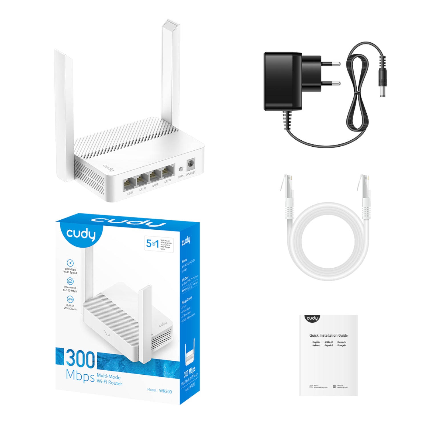 Cudy N300 2.4GHz Wi-Fi Router - Stellar Technologies