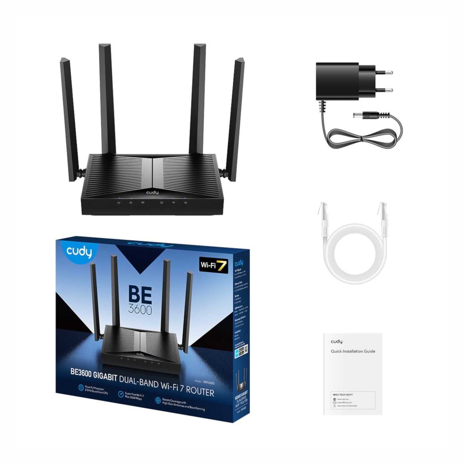 Cudy BE3600 Gigabit Wi-Fi 7 Router (WR3600) - Stellar Technologies