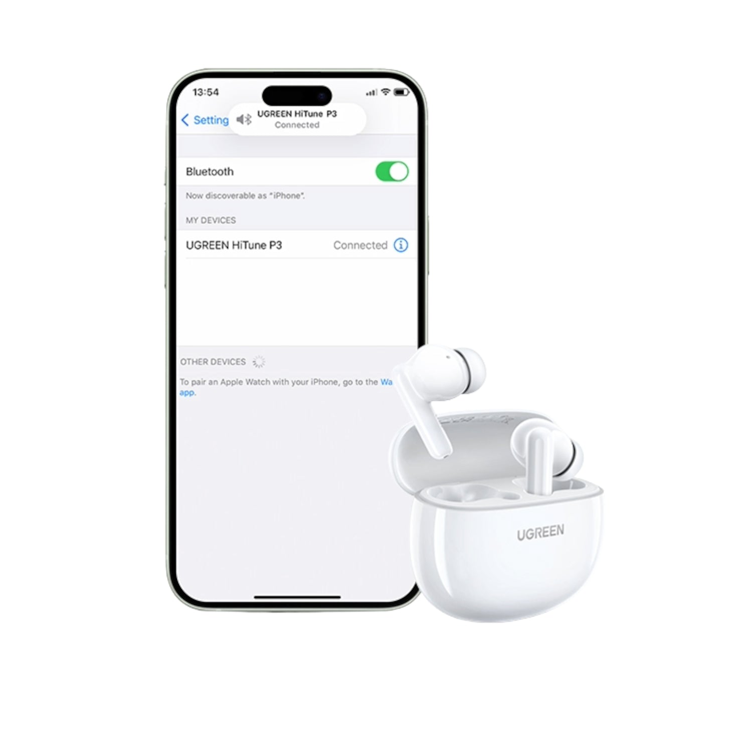 UGREEN HiTune P3 In-Ear Wireless Earbuds-White - Stellar Technologies