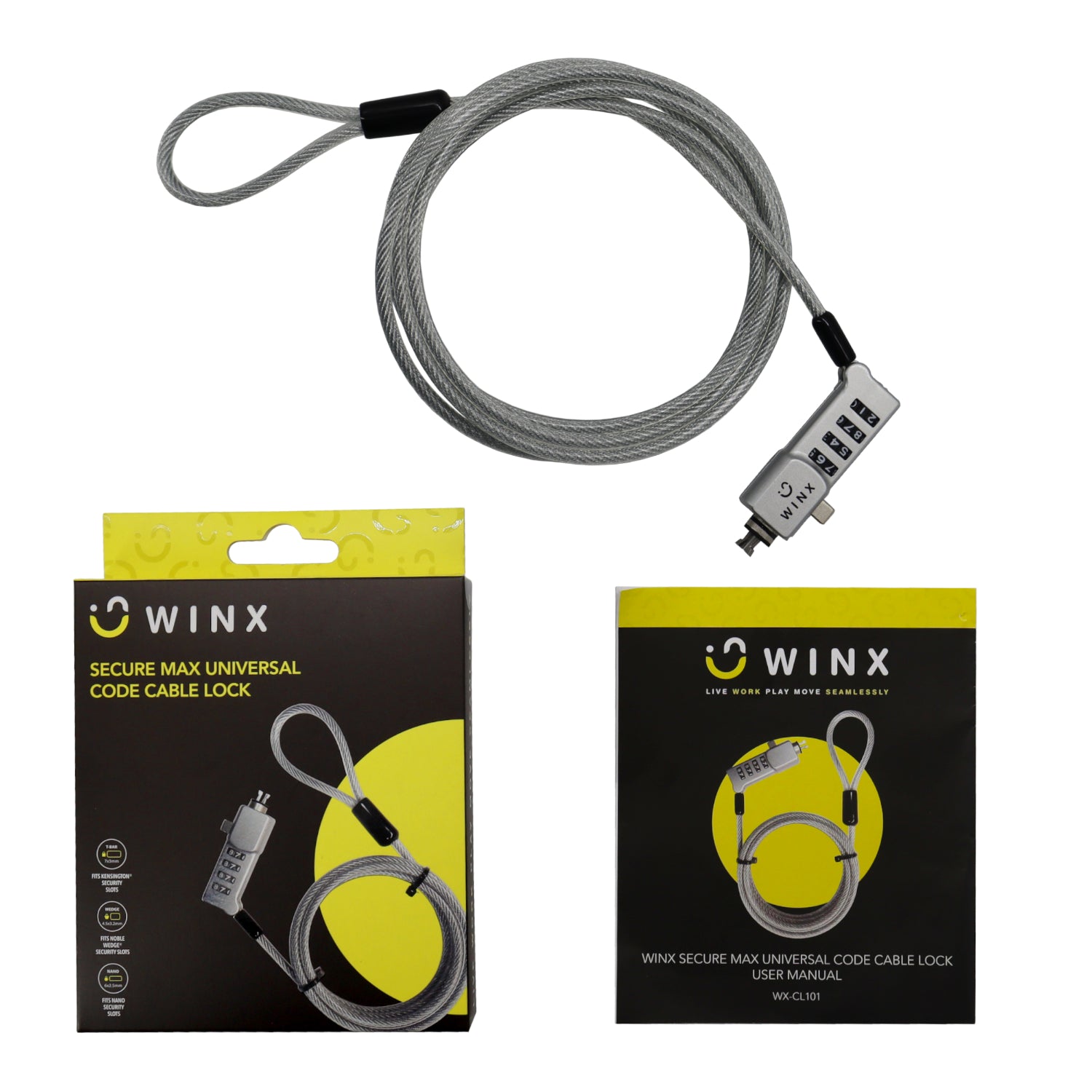 WINX Secure Max Universal Code Cable Lock - Stellar Technologies