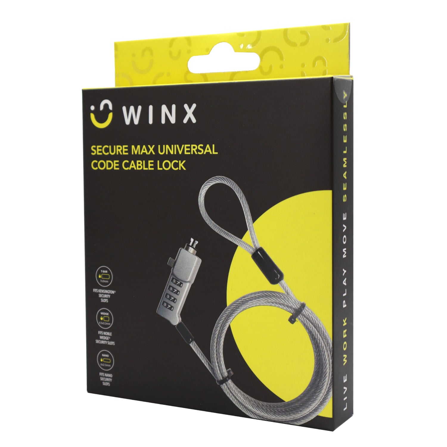 WINX Secure Max Universal Code Cable Lock - Stellar Technologies