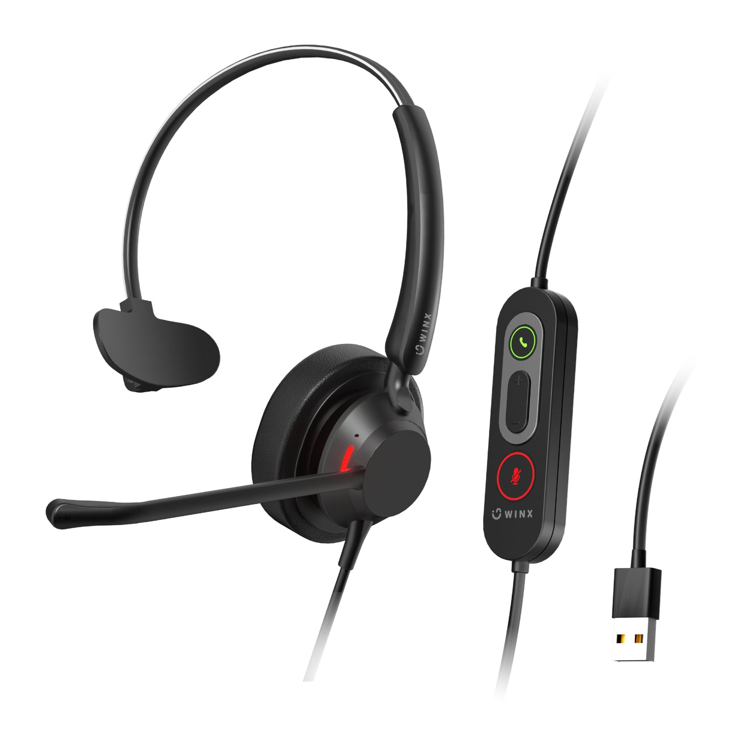 WINX CALL Pro 2 Mono AI Noise Cancelling Headset - Stellar Technologies