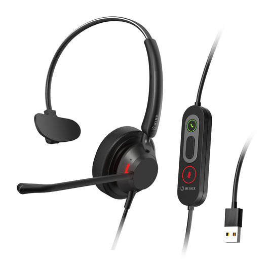 WINX CALL Pro 2 Mono AI Noise Cancelling Headset - Stellar Technologies