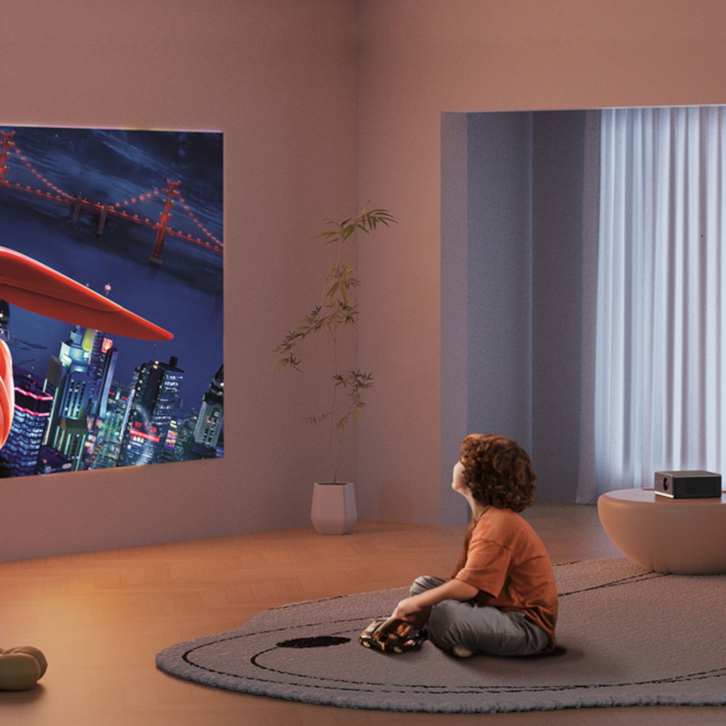 WANBO X5 Pro Full HD Smart Projector (1080p, 1100 ANSI Lumens, Android TV, ASA 3.0, 5GHz Wi-Fi - Stellar Technologies