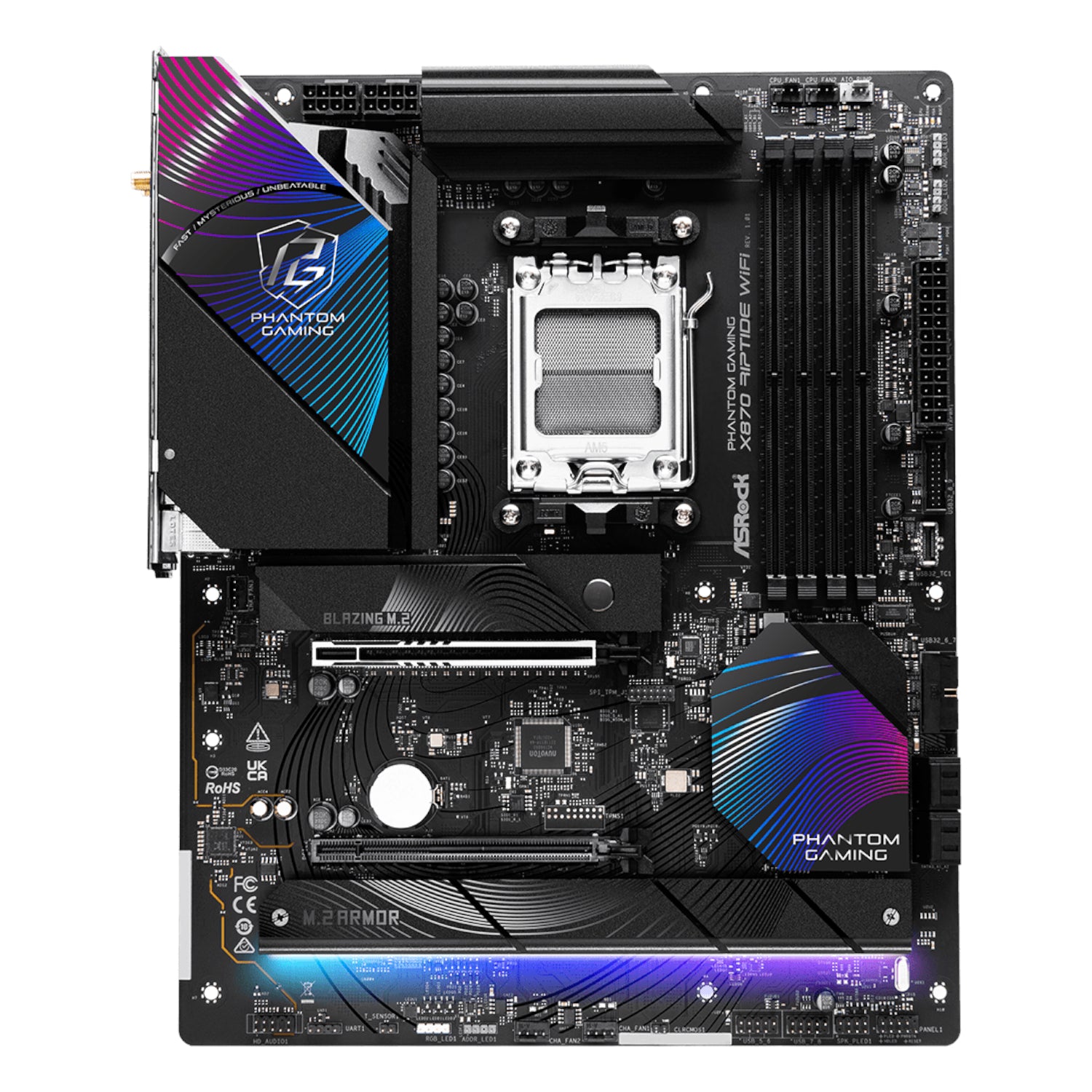 ASRock X870 Riptide AM5 Wi-Fi Phantom Gaming Motherboard - Stellar Technologies