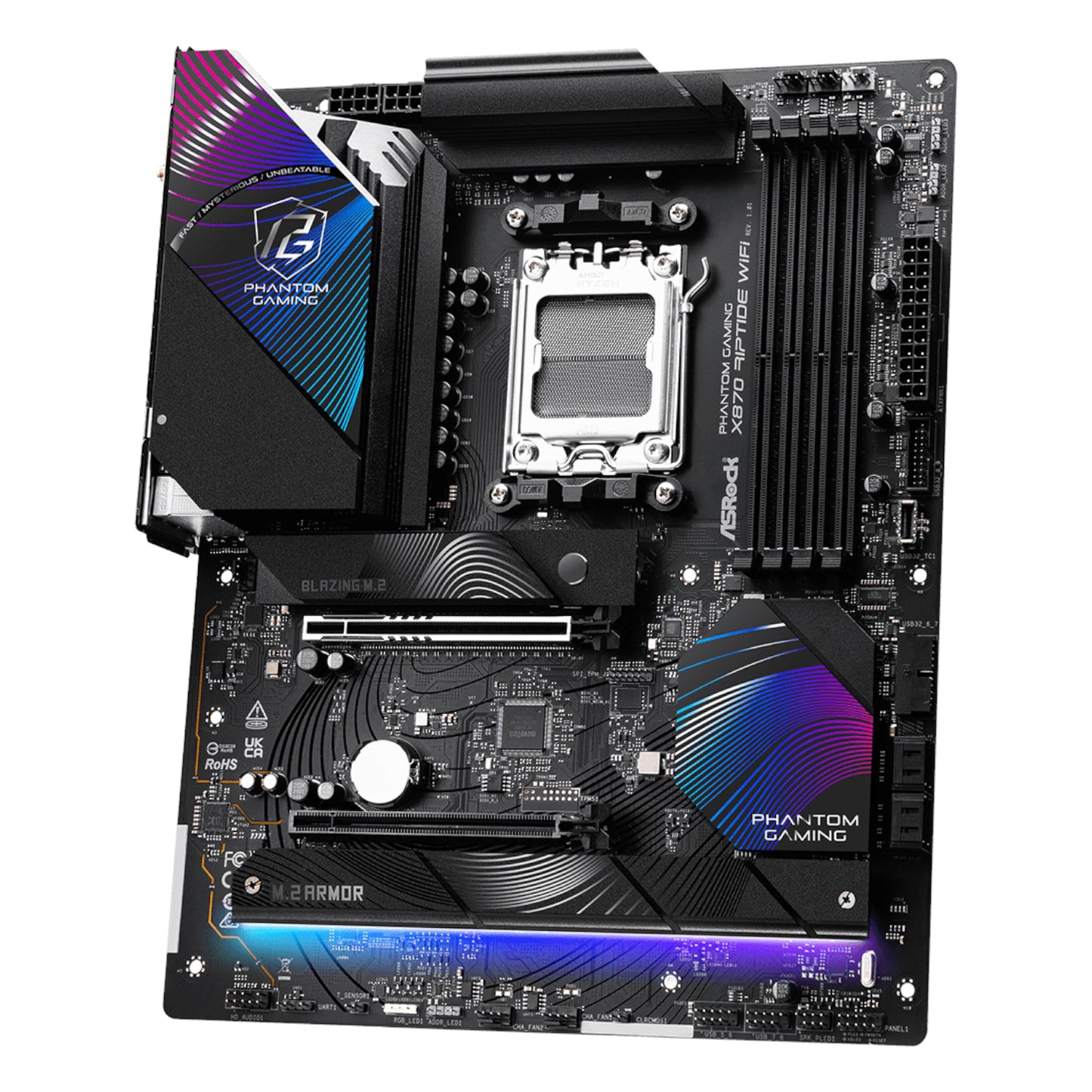 ASRock X870 Riptide AM5 Wi-Fi Phantom Gaming Motherboard - Stellar Technologies