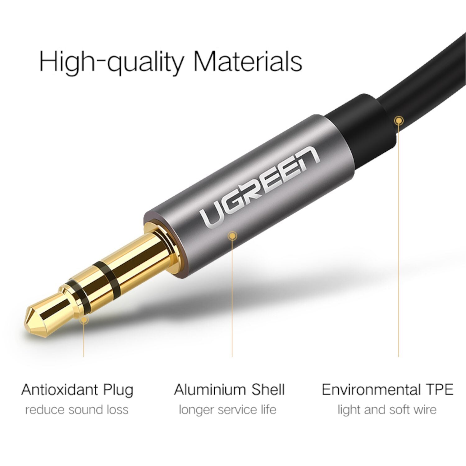 UGREEN 3.5mm Aux Cable 1.5m - Stellar Technologies