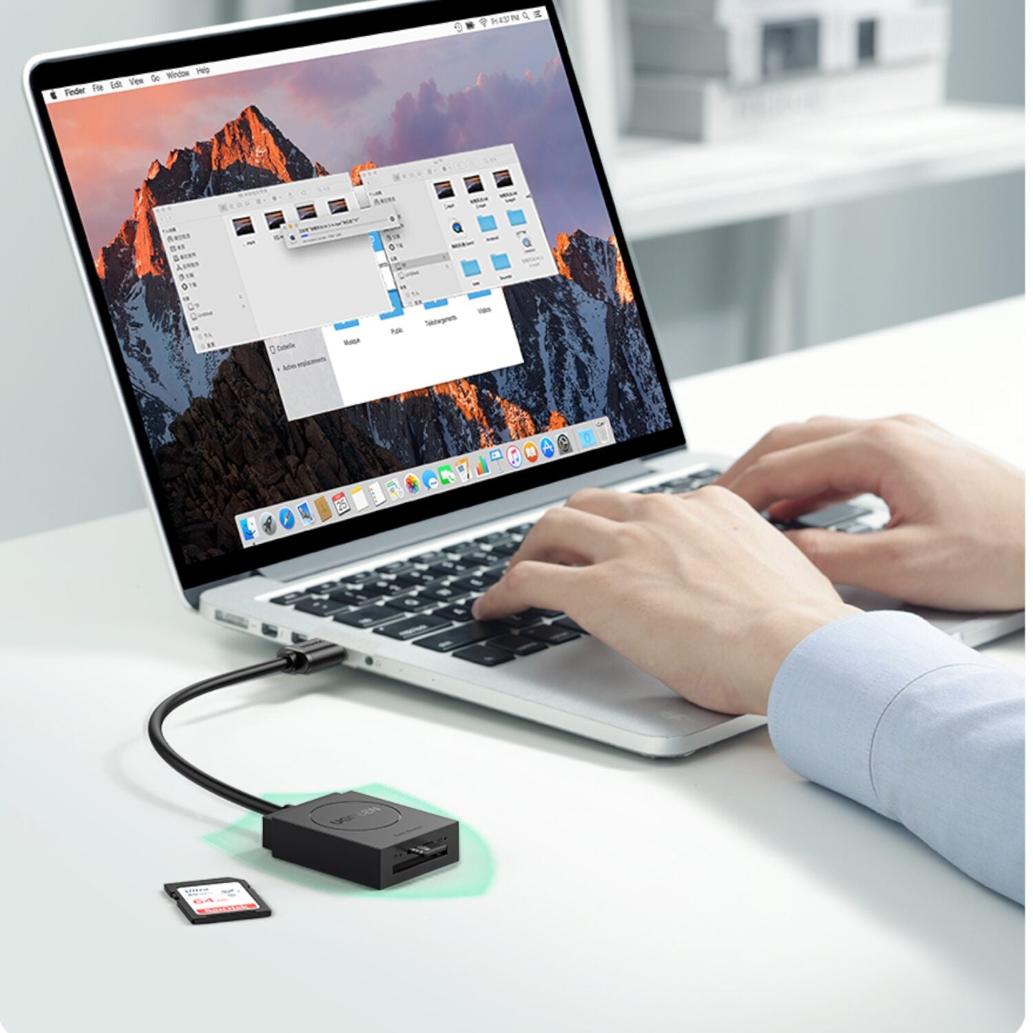 UGREEN USB 3.0 Dual Slot Card Reader for SD/TF Cards - 5Gbps Data Transfer - Stellar Technologies