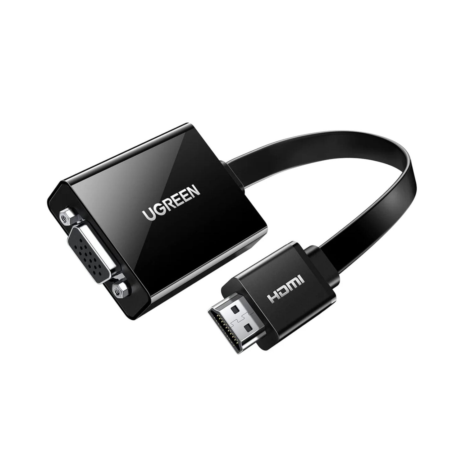 UGREEN HDMI to VGA Adapter, with 3.5mm Audio and Power Port - Black - Stellar Technologies