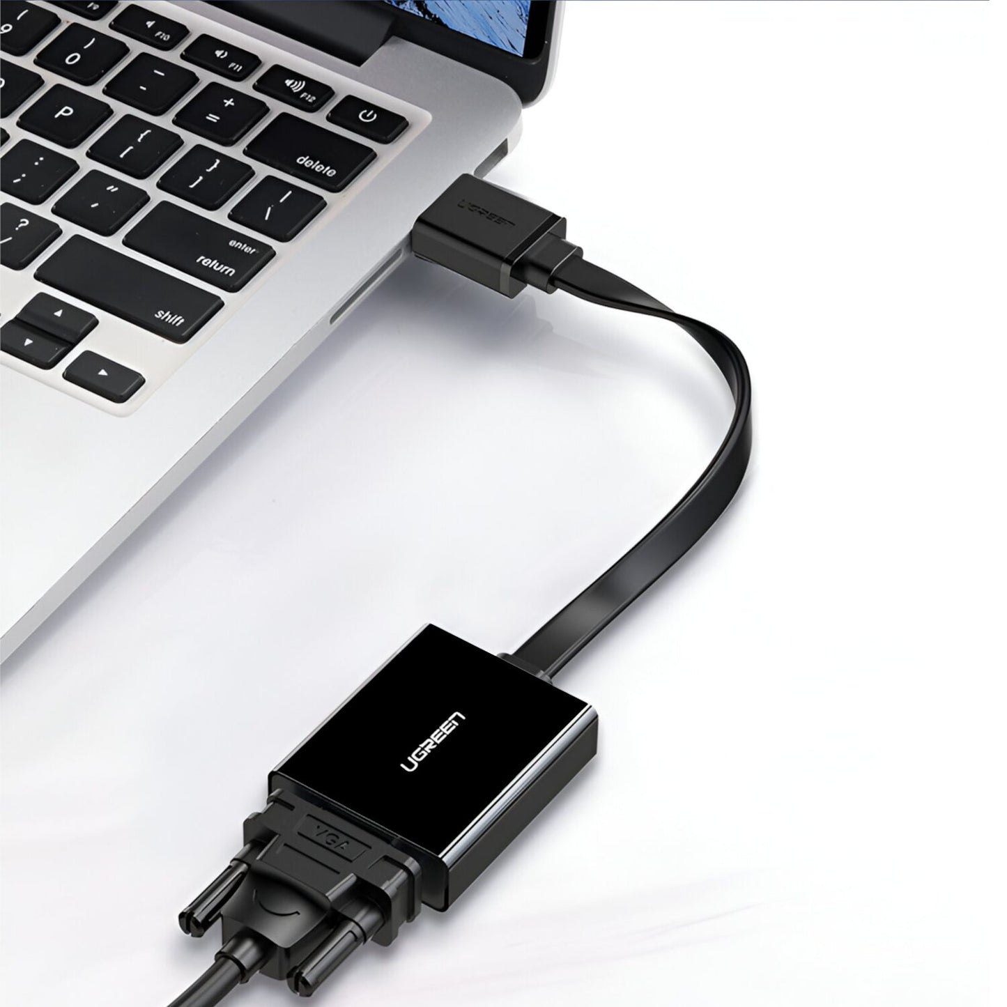 UGREEN HDMI to VGA Adapter, with 3.5mm Audio and Power Port - Black - Stellar Technologies