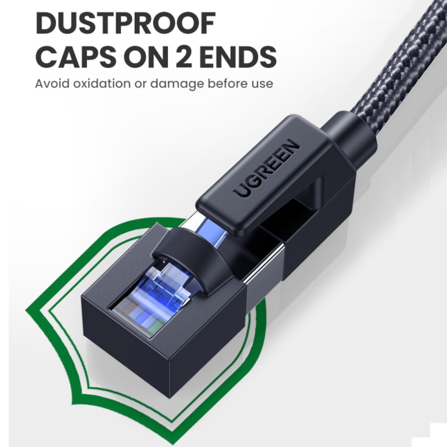 UGREEN Cat8 Nylon Braided Ethernet Cable - 40Gbps with Modular Plugs - 1m - Stellar Technologies