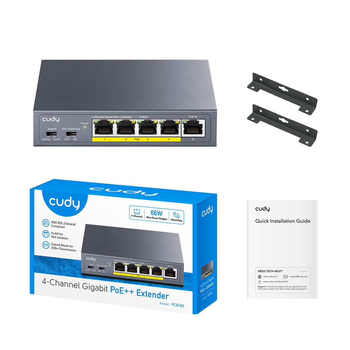 Cudy 4-Port Gigabit PoE Switch