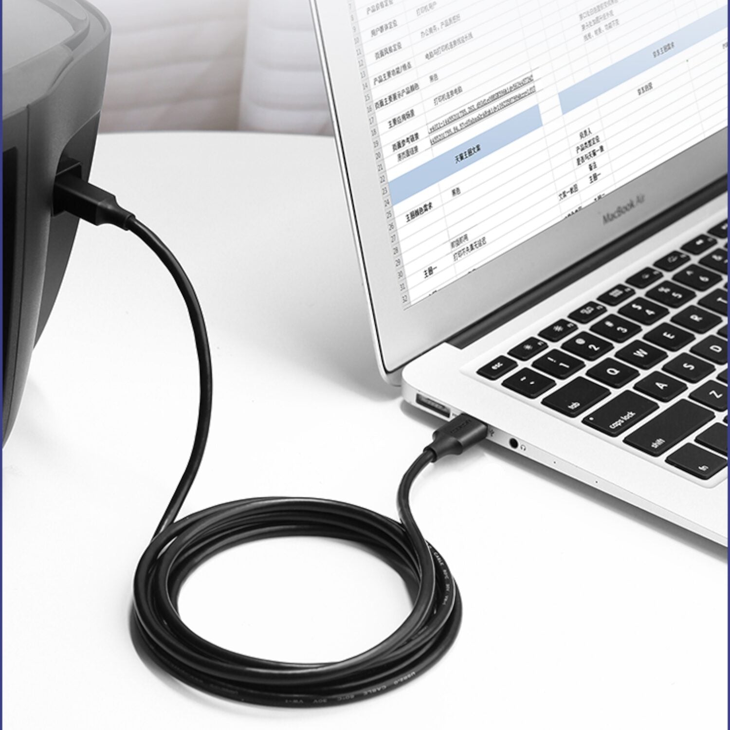 UGREEN US135 USB 2.0 to USB-B Printer Cable, 480Mbps - 3m - Stellar Technologies